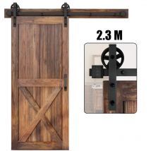 Axhup - Schiebetürbeschlag, j Formwalze Schwerlast Schiebetürsystem Set con Große Rolle für Scheunentor Holztür - 230cm