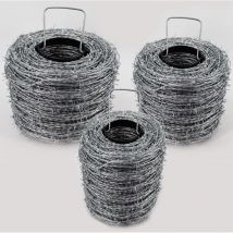 Aquagart - 200m Stacheldraht Verzinkt 1,6/1,7mm Für Wildzaun Forstzaun Knotengeflecht