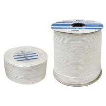 200mt Cavetto Acciaio Ottonato Rivestito In Pvc Bianco - Mm.4,4 Rt Da Mt.200