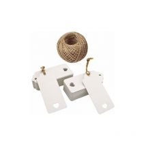 Fei Yu - 200pcs étiquettes en papier kraft étiquette de carte kraft pour cadeau de mariage/Noël/anniversaire, bagages, avec ficelle de jute de 60 m