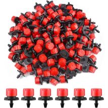 Deckon - 200pcs Goutteur Irrigation Réglable, 1/4'' Système Dirrigation Goutte à Goutte Micro Flow Drip Head Buses de Brouillard Dirrigation pour