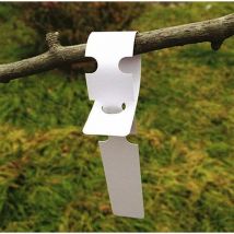 200pièces 21X2CM étiquette de jardinage étiquette en plastique étiquette suspendue etiquette potager, blanc