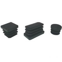 200PZ puntali alettati tondi 24 mm plastica nero