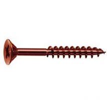 200pz Viti Panel-Vit Pf Testa Svasata Piana Acciaio Bronzato - Mm.4,5x70 Filetto Mm.43