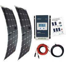 Lowenergie - 200w Flexible Solar Panel Charging Kit with mppt Charger Controller