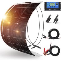200W Solarpanel Kit Semiflexibel Monokristalline Solarmodul zum Haus/Wohnmobil/Batterie/Boot
