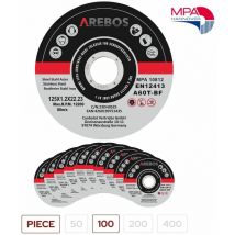 Canbolat Vertriebs Gmbh - arebos cutting discs flexible discs Ø125 mm receiving 22.23 mm thickness 1.2 mm 100 pieces