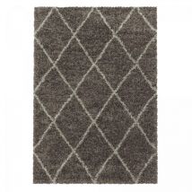 Tapis berbère motif losange 80x250 taupe SHAGGY A