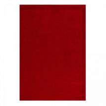 Jadorel - Tapis salon et chambre 80x150 rouge rectangle tissé motif uni nossa