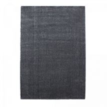 Jadorel - Tapis rond tissé Ø120cm gris motif uni pour cuisine soula