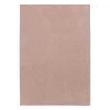 Jadorel - Tapis salon et chambre 280x370 rose rectangle tissé motif uni soula