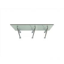 Auvent en verre transparent 200x90 cm - Transparent avec support. Support en acier - Glaszentrum Hagen