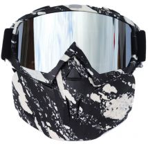 2022 lunettes de ski nouvelles lunettes de moto lunettes de ski transfrontalières masque de lunettes amovibles, pièce de mercure avec cadre blanc et