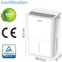 Comfee - 2025 Déshumidificateur Portable 10L Jour,3 Modes au Choix,Réservoir 2,5L, Bruit Faible 36dB