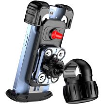Jalleria - 2025 Support Téléphone Moto【Dernier Amortisseur】 Universel Porte Téléphone Vélo, Anti-Vibration pour iPhone 16/15/14 Pro Max, Samsung