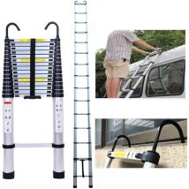 Dayplus - 20,34 pouces Échelle polyvalente Échelle télescopique de 6,2m avec crochet amovible Échelle pliante en aluminium Échelle antidérapante