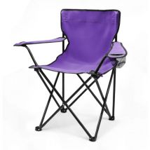 Spetebo - Camping Klappstuhl mit Getränkehalter - lila - Campingstuhl klappbar mit Tragetasche - Stuhl faltbar für Festival Freizeit Garten Angler