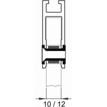 Ditec - 20AC1356 Profilé de fixation en aluminium brut l 2000 mm entrematic 20AC1356
