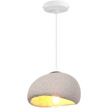20CM Lámpara De Techo De Interior Personalizada y Creativa Lámpara Colgante Retro E27, Lampara Techo Moderna Gris