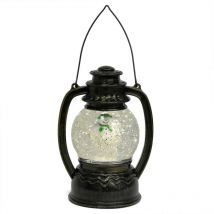 20cm The Snowman Light Up Water Lantern Christmas Glitter Globe Battery Operated