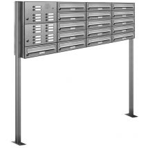 20er V2A Edelstahl Briefkasten Standanlage Freistehend mit Klingel
