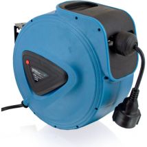 Bituxx - 20m Kabeltrommel Strom Stromkabel Verlängerungskabel Steckdose Automatik Kabelaufroller mit Stopfunktion für Wandmontage (20m / 20 Meter)