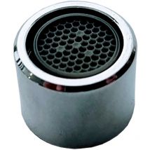 Strahlregler F20 GW – Innendurchmesser 18,9 mm – Außendurchmesser 21,6 mm – Messing verchromt – Wasserdurchflussreduzierung 30-60%