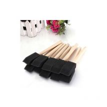 20pcs 1' Mousse éponge Pinceaux Manche Bois Peinture Dessin outil de Finition