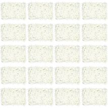 20Pcs Artificial Flower Wall Panel 16 «x 24» Silk Flower Wall Decoration Faux Floral Panels for Decoration Birthday Wedding Party White Backdrop