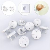 Cyslmuk - 20pcs Caches Prises Franaises Cache Prise Bébé Amovible [ Sans Clef Ni Adhésif ] Nouvelle Génération Originale Sécurité Domestique Et