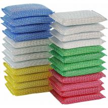 20Pcs Eponges de Nettoyage Anti Rayures,Eponges Magiques Classic Tampon à Récurer Kit Eponge Microfibre Lavable Eponge Salle de Bain,pour Nettoyer