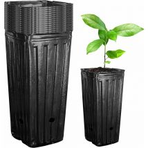 20pcs Grands Pots D'arbre, Pots D'arbre De Pépinière Profonde En Plastique, 7,8 Pouces De Haut Pots De Conteneur De Plantes De Fleurs De Semis Pour