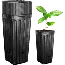 20Pcs Large Tree Pots, Plastic Deep Nursery Tree Pots, 7.8" Large Seedling Flower Plant Container Pots for Indoor Outdoor Garden Plants