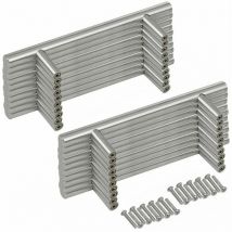 20PCS Poignée Bâton De Porte t- Bar Cuisine Porte Meuble Poignées Acier Inoxydable - Entraxe 96 mm