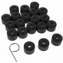 Tuserxln - 20x cache écrou noir capuchon protection bouchon plastique,Cache Ecrou