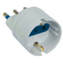 20PZ adattatore 2P+T con presa schuko bianca - spina 10A bianco