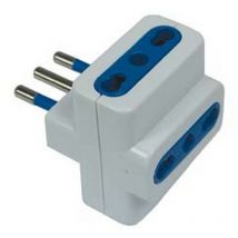 20PZ adattatore triplo 2P+T bianco - spina 16A prese 10/16A bianco