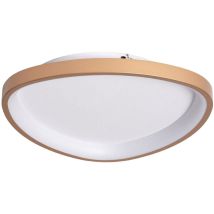 Efectoled - 20W ovale LED-Deckenleuchte aus Metall Ø420 mm cct wählbar Owen Gold