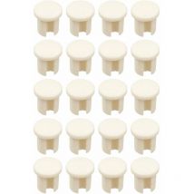 20x Cache trou bouchon 8mm Tube Coulisse Tiroir Capuchon Trou Vis Protection, en pvc blanc