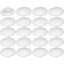 20x Cache vis en plastique 4 x 2,7 x 11,8mm Confirmat Meuble Capuchon Bouchon Trou Protection Universel, blanc