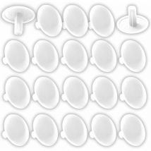 20x Cache vis plastique universel 3x12x6mm cruciforme capuchon trou protection masque, blanc