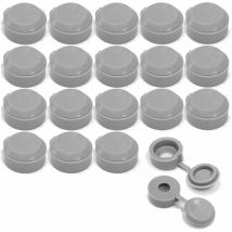 20x cache vis universel gris avec capuchon rondelle de protection meuble bricolage