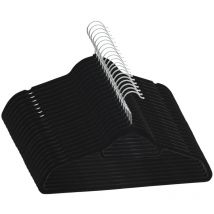 20x Cintres Antidérapants Porte-vêtements Cintres à Vêtements Rangement Organisateur Crochet Rotatif à 360 Degrés Noir Velours