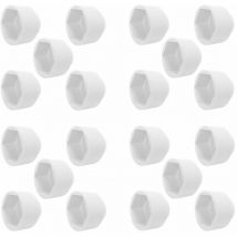 20x copribulloni cappucci protezione plastica vite bullone copri dado tappi bianco (M12 / Hex 18mm)