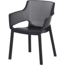 Buri - 20x Gartenstühle Stapelstuhl Easy Terrassenstuhl - Stapelstühle 80cm Balkonstuhl Kunststoff anthrazit stapelbar wetterfest Garten, Terrasse &