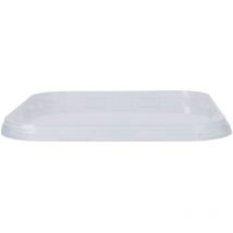 1x Kunststoffeimer mit Deckel, pp, eckig, transparent 5,4 l