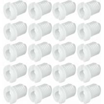 20x manchon d'écartement insert plastique filetage intérieur M4 x longueur 7,5mm pour trou 5mm vis cheville fixation meuble
