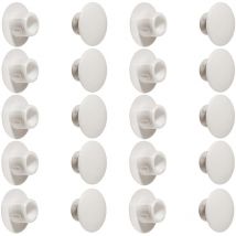 20x tappo chiusura plastica mobili inserto cappuccio copriforo fori (Ø8mm / bianco ral 9010)