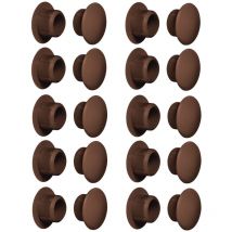 20x tappo chiusura plastica mobili inserto cappuccio copriforo fori (Ø5mm / marrone ral 8014)