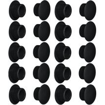 20x tappo chiusura plastica mobili inserto cappuccio copriforo fori (Ø12mm / nero ral 9005)